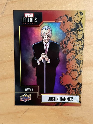 RARE JUSTIN HAMMER FOIL (Refractor) MARVEL LEGENDS UPPER DECK WAVE 3 CARD #42 - Picture 2 of 3