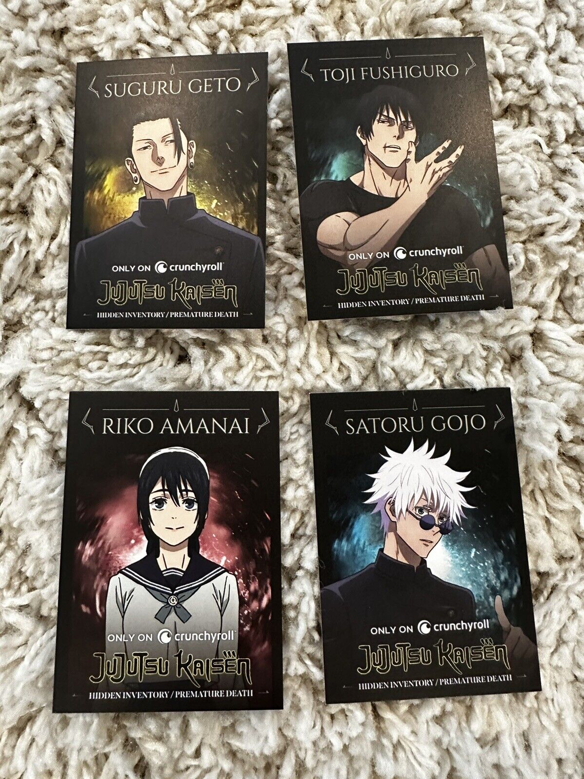 Jujutsu Kaisen Promo Cards Set Of 4 Crunchyroll Anime Manga SDCC 2023 Comic  Con