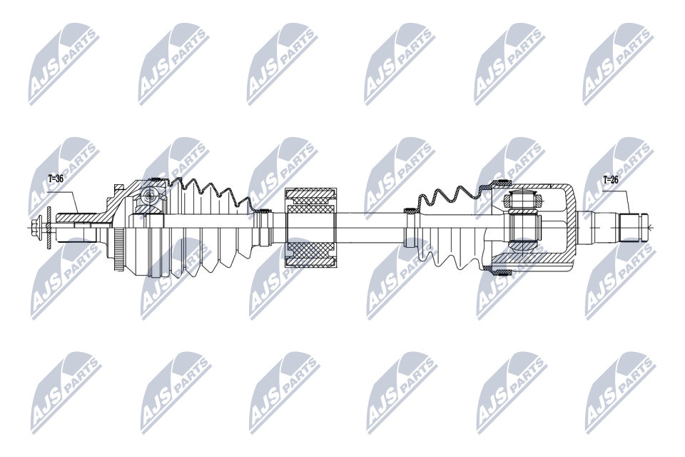 Drive Shaft Fits for Volvo S80 2.0, 2.4, 2.4D, 2.4D5 00-06 / Left, Atm / OE To V - Image 8