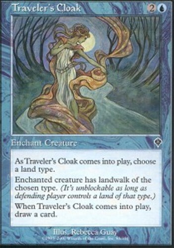 Traveler's Cloak - Foil Invasion Lightly Played, English - MTG