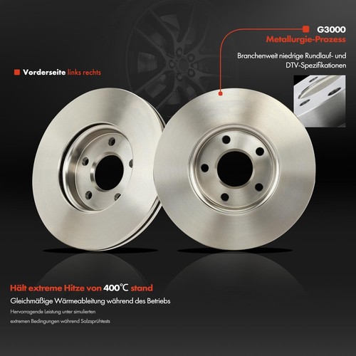 Discos de freno delanteros Ø278 mm ventilados para Ford C-Max Focus II Volvo C30 S40 II V50 - Imagen 4 de 8
