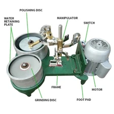 250W Polishing and Honing Faceting Machine Double Head Surface Grinder