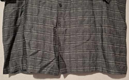 CUBAVERA Hemd mit Knöpfen Schwarz Kurzarm Leinen/Baumwolle Bowling Herren Größe 2XL XXL - Bild 4 von 9