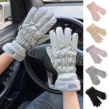 Cycling Handwear Padded Gloves Plush Gloves Little Bear Gloves Winter Fleece  