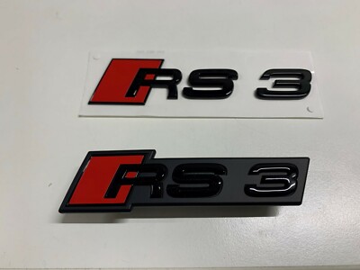 Original Audi RS3 8V Emblem Clip Kühlergrill und Schriftzug hinten schwarz