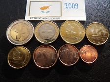 Cyprus 2009 year UNC coin set from 1 cent - 2 euro total 8 coins 3,88 euro SHIP