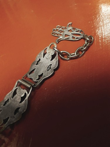 Vintage 1920s Silver Elephant Bracelet Antique Marked Boho Bohemian - 第 12/20 張圖片