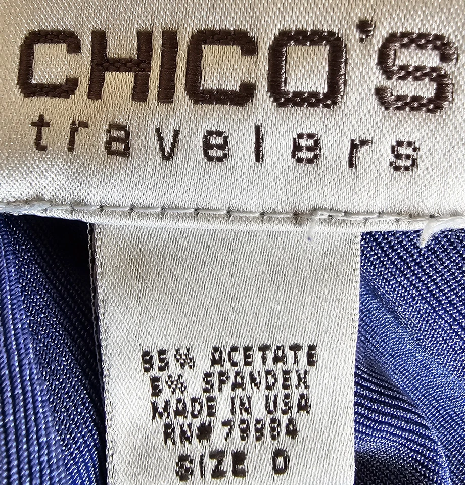 Camisa Blusa Top Chico's Travelers Mujer Talla 0 S Pequeña 4 Sin Mangas Cuello Redondo Foto 2 de 4