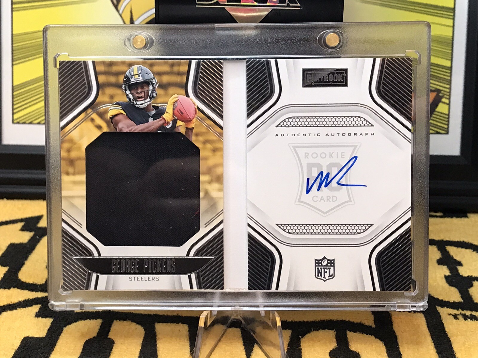 2022 George Pickens Panini Rookies Playbook Patch Auto 14/299 Jersey # Match