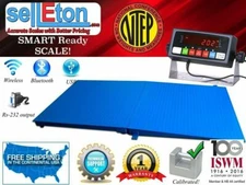 NTEP 4' x 4' 48'' x 48'' Floor Scale with Ramp 5,000 lbs x 1 lb Pallet Size