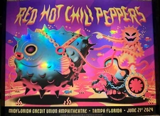 Red Hot Chili Peppers OFFICIAL  FOIL POSTER 2024 Tampa #26/55, Pristine! LOWEST#