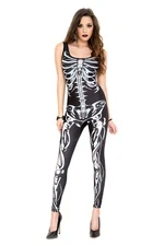 Music Legs 3D Skeleton Bodysuit Costume, Small/Medium - 70790