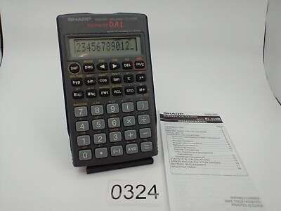 Sharp EL-510R Scientific Calculator Handheld Advanced D.A.L. TESTED Case Manual