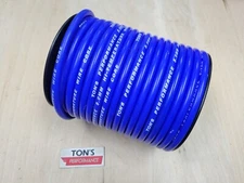 Ton's 8mm Blue silicone SOLID WIRE CORE SPARK PLUG WIRE 0 ohms/ft 100 feet roll