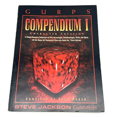 GURPS Compendium I Character Creation 1996 Steve Jackson Games RPG Rulebook Good