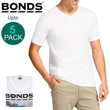 Bonds Multi Pack V Neck Raglan Blank Plain Basic Mens White T?shirt Tee Top
