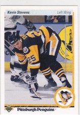 1990/91 UD..KEVIN STEVENS..ROOKIE..CARD # 14..PENGUINS..FREE COMBINED SHIP. rookie card picture