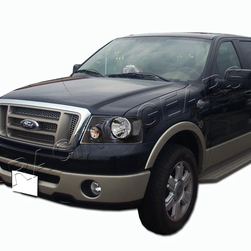 FAROS DE CARCASA NEGROS FORD F150 2004 2005 2006 2007 2008 CON REFLECTOR TRANSPARENTE Foto 3 de 3