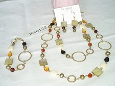 Beautiful Lia Sophia "CIPRIANI" 3 Pc Set: Necklace, Bracelet, Earrings, NWT