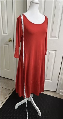 Truth + Style Women’s Shift Midi Dress Petite Scoop Neck Size S 3/4 Sleeve - Picture 13 of 13