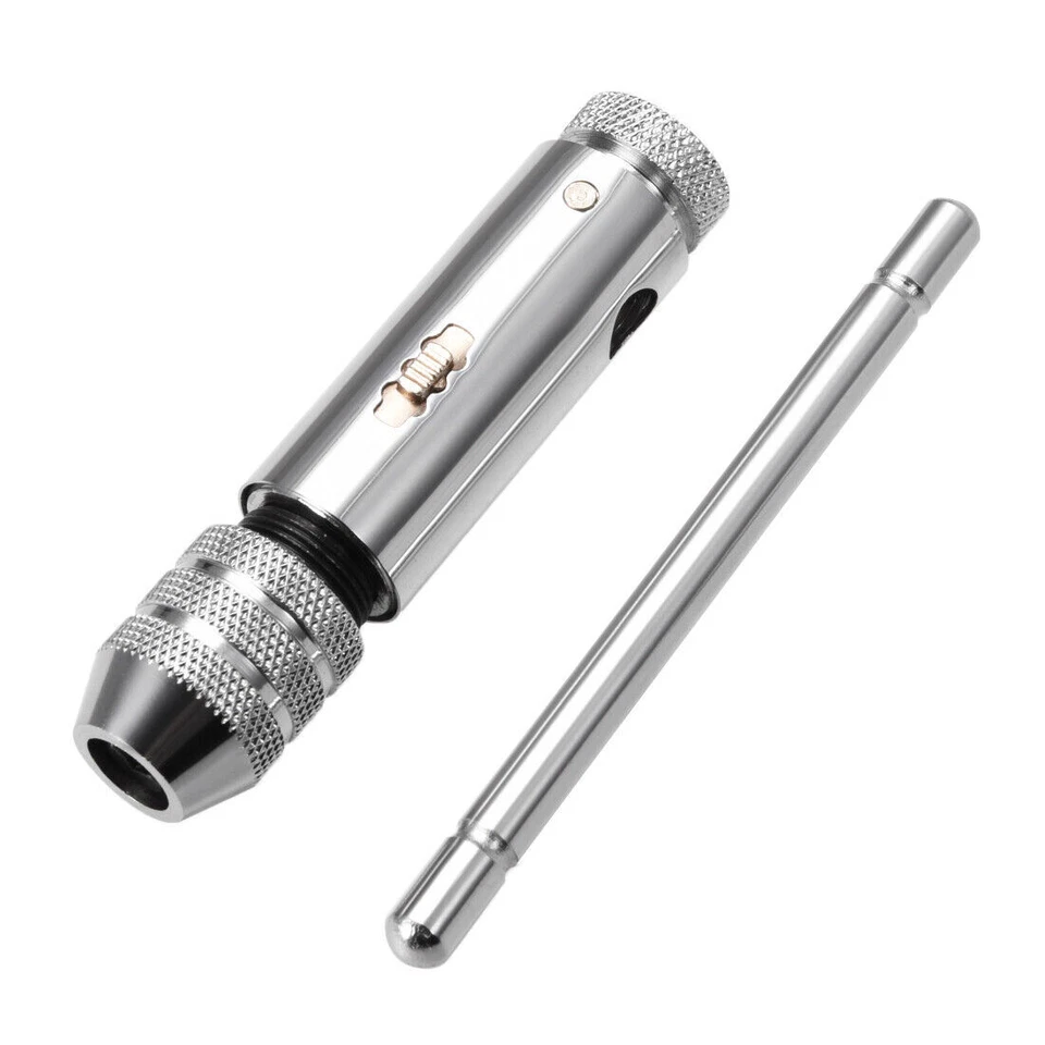 Mango de llave de grifo ajustable de trinquete con mango en T M3-M8/M5-M12 escariador herramientas de mano Foto 3 de 4