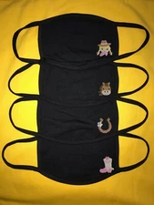 Cowgirl  Kids teen Adult Face Mask Reusable Washable Soft Fabric Face Cover