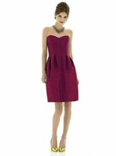 Alfred Sung Strapless Dupioni Dress SZ 10 Paradise