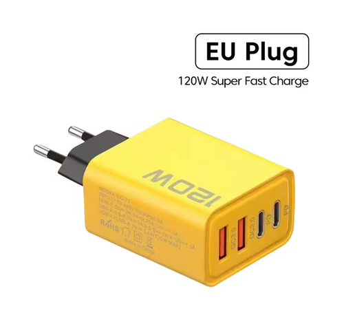 120W Fast Charger 4-Port USB Type-C Wall Adapter for iPhone, Samsung, Xiaomi - 第 8/8 張圖片