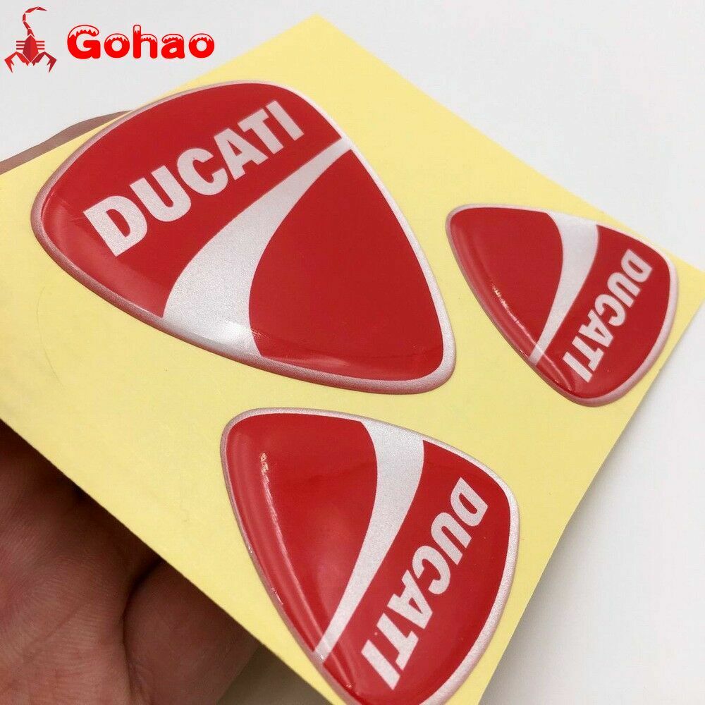 New Soft Gel 3D Raised Emblem Badge for Ducati Racing Evo Racing ...