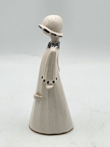 Estatuilla sombrero mujer porcelana esmaltada hecha a mano firmada por Louise Auger de 5,5" *LEER* - Imagen 3 de 12