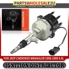 1x Ignition Distributor with Cap & Rotor for Jeep Cherokee 1998-2000 Wrangler