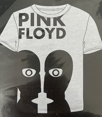 Pink Floyd - Logo Rockband T-Shirt Herren Oberteil Shirt Kurzarm Grau (L)