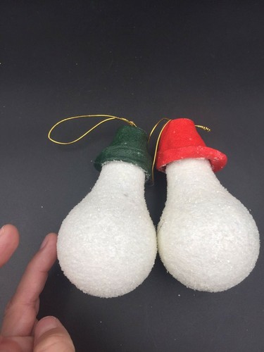 2 bombillas brillantes adorno de Navidad (hechas para bombillas reales) - Imagen 5 de 6