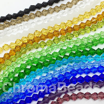 Livraison gratuite 500pcs Deep Blue Acrylique Perles 4 mm # 5301 Bobine biconique Beads loose