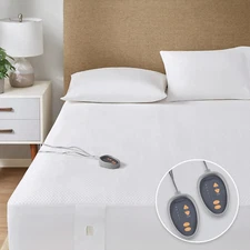 Heated Mattress Pad Electric Bed Warmer Matress Heating Cover Fitted Deep Pocket