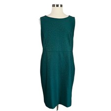 Calvin Klein Women's Cocktail Dress Size 22W Green Sequined Sleeveless Sheath