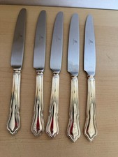 5 x Vintage Viners Dubarry Silver Plate 24cm Table Dinner Knives see description