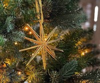 Christbaumschmuck Stern Gold Metall ChristbaumanhäNger 3D Strohstern Weihnachten