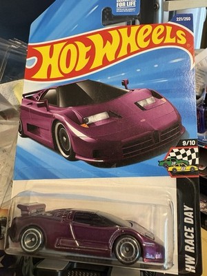 Hot Wheels STH HW Race Day '94 Bugatti EB110 SS Purple 1:64 Super Treasure Hunt 