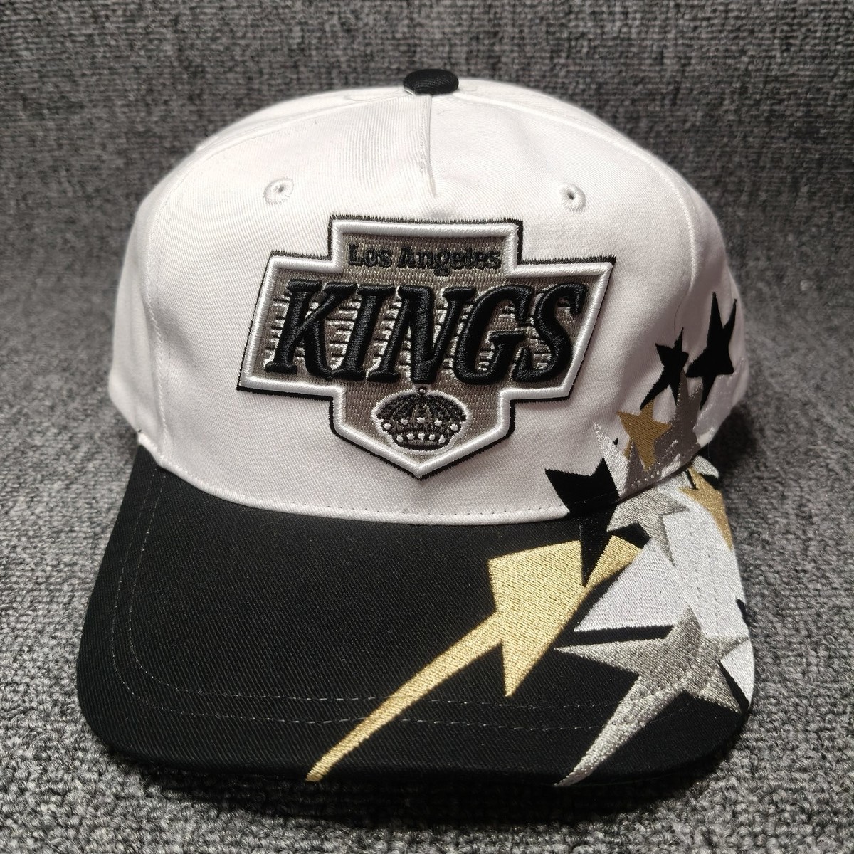 Mitchell & Ness Los Angeles Kings NHL Snapback Hat White Black Gold