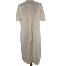 Vintage Nylon Lorraine Nightgown  Robe Pink Women's Size Small Made in USA