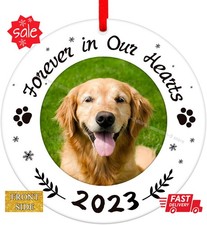 Dog Memorial Christmas Ornaments 2023, Forever in Our Hearts Pet Memorial Orn...