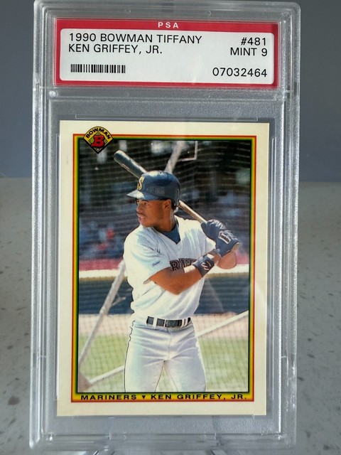 1990 Bowman 'Tiffany' Ken Griffey, Jr. #481 2nd Yr. PSA Mint 9