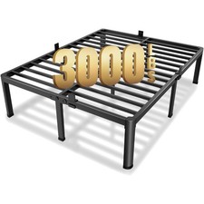 14 Inch King Metal Platform Bed Frame with Round Corner Legs, 3000 LBS Heavy ...