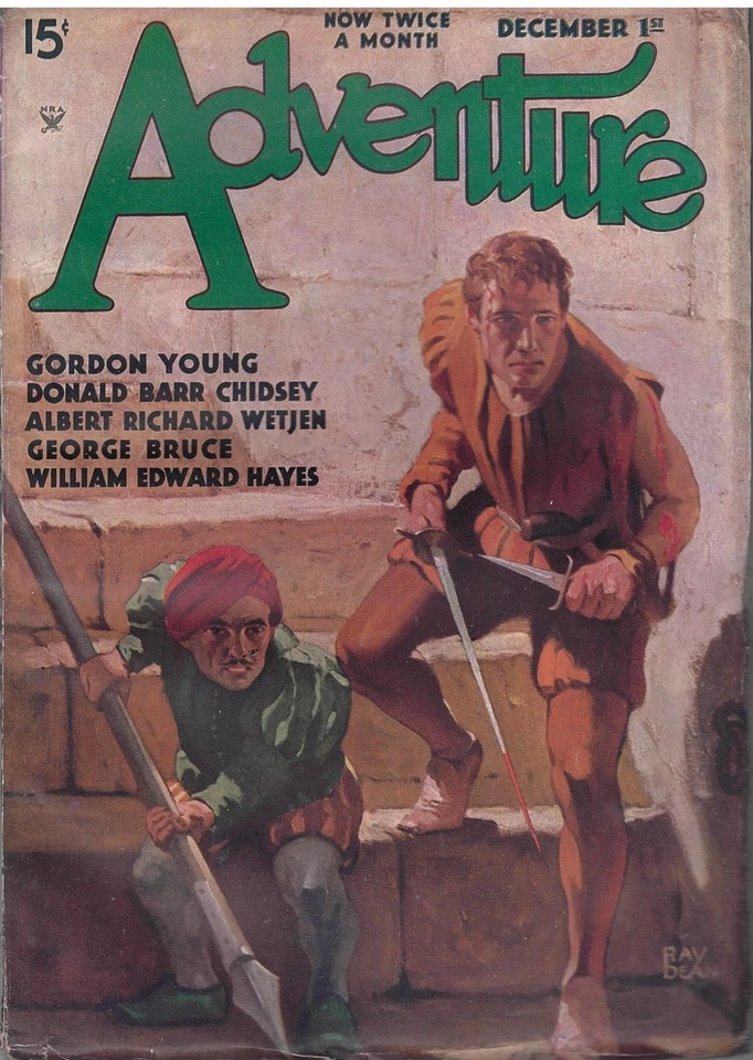 Adventure US Pulp Magazine December 1934 Donald Barr Chidsey George Bruce vg++ - Image 1 of 1