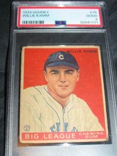 1933 Goudey #75 WILLIE KAMM PSA Good 2 ~Cleveland Indians