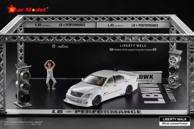 TOYOTA Crown - LBWK + Figure  - white - STAR 1:64