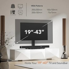 Universal Swivel TV /Table Top TV Stand for 19 to 43 inch TVs with 90 Degree ...