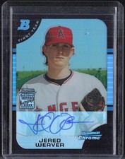 2005 Bowman Chrome Refractor Jered Weaver /500 Auto Autograph RC Rookie 