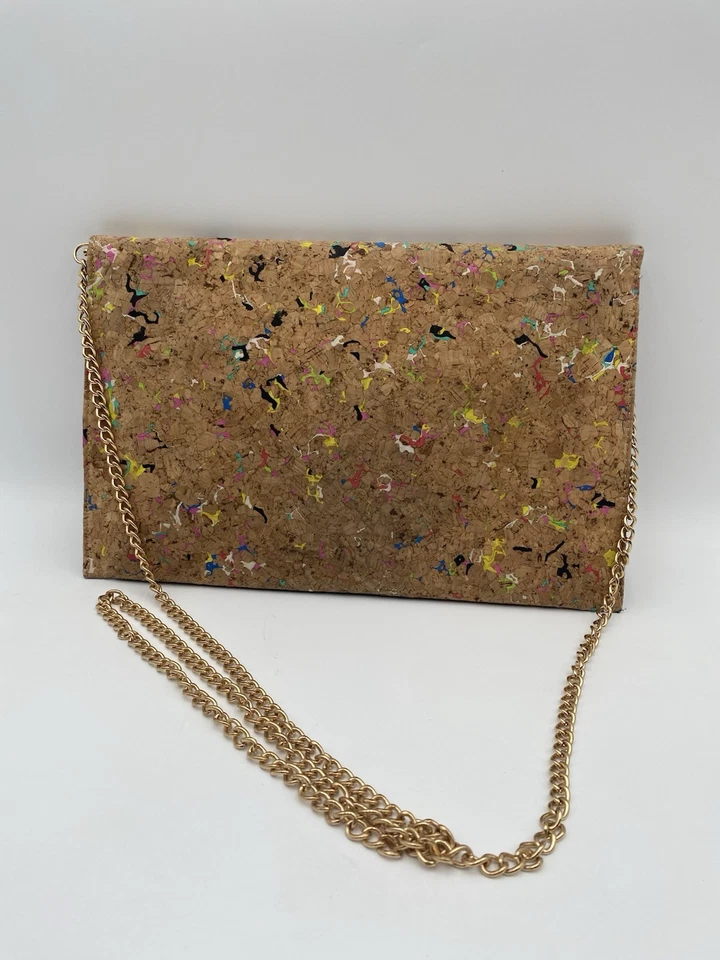 Bolso Bandolera Street Level Para Mujer Pintura de Corcho Salpicaduras Bloqueo Giratorio Marrón Foto 3 de 4